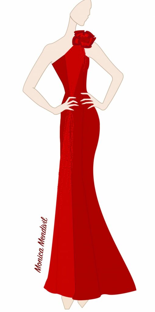 A sketch by Art Institute of Phoenix fashion student Monica Mendivil