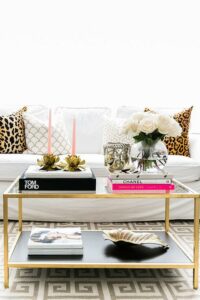 ikea-vittsjo-nesting-table-hack-gray-greek-key-rug-leopard-print-pillows