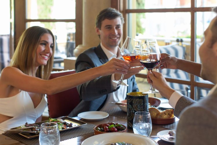 Guests enjoy dinner and drinks at Prado, Omni Scottsdale Resort & Spa at Montelucia