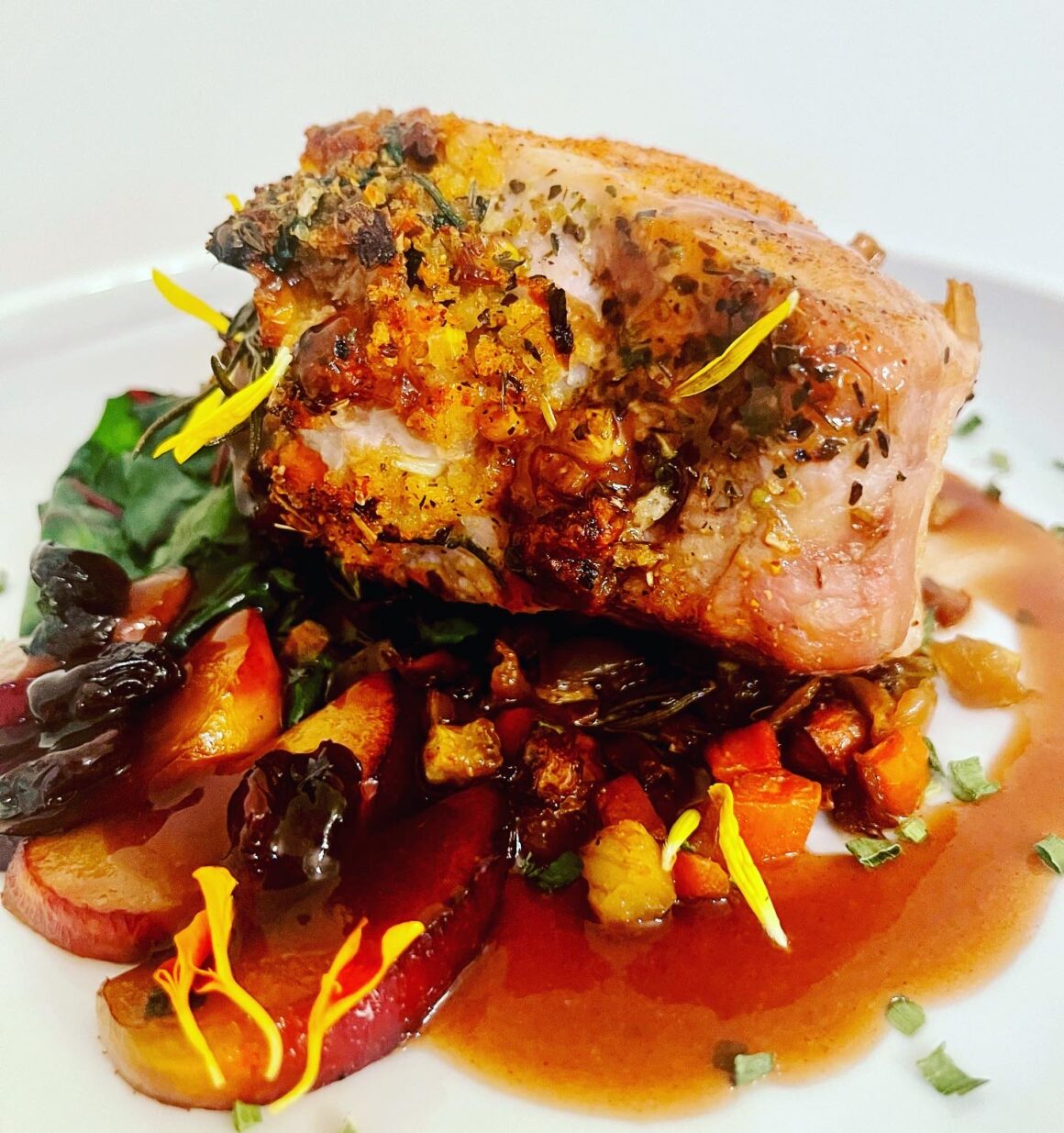 Recipes with Chef William Turner DoubleStuffed Pork Chops with Red