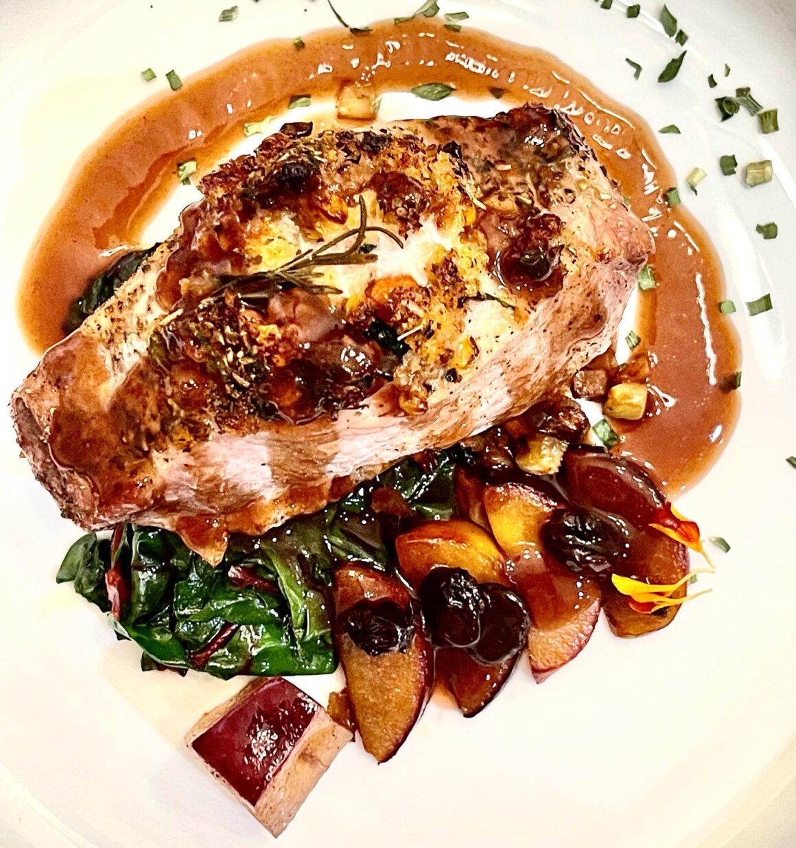 Recipes with Chef William Turner DoubleStuffed Pork Chops with Red