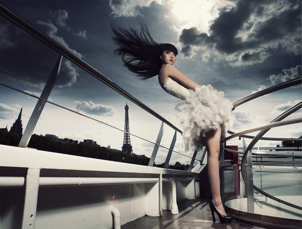 Jessica Minh Anh on top of Le Jean Bruel in Paris